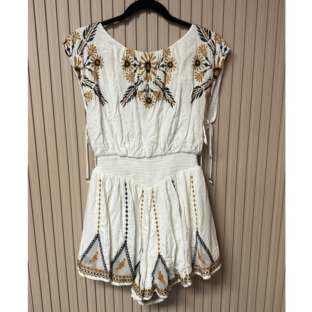 Free People Catalina Embroidered Romper Women’s Size XS